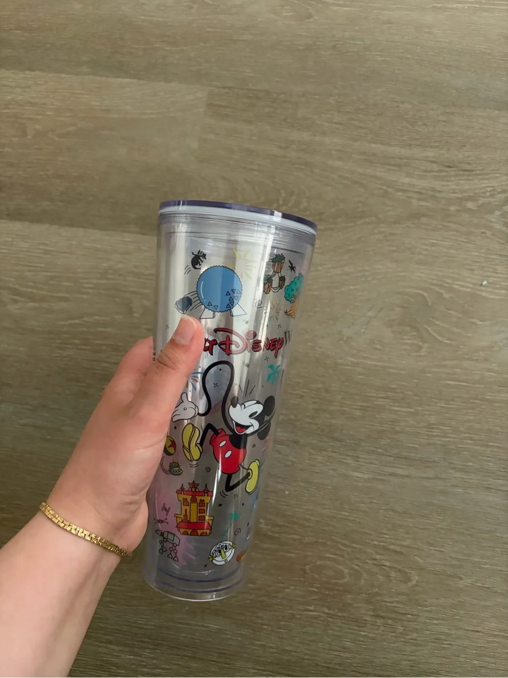 Disney Mickey Mouse Clear Tumbler with Green Straw